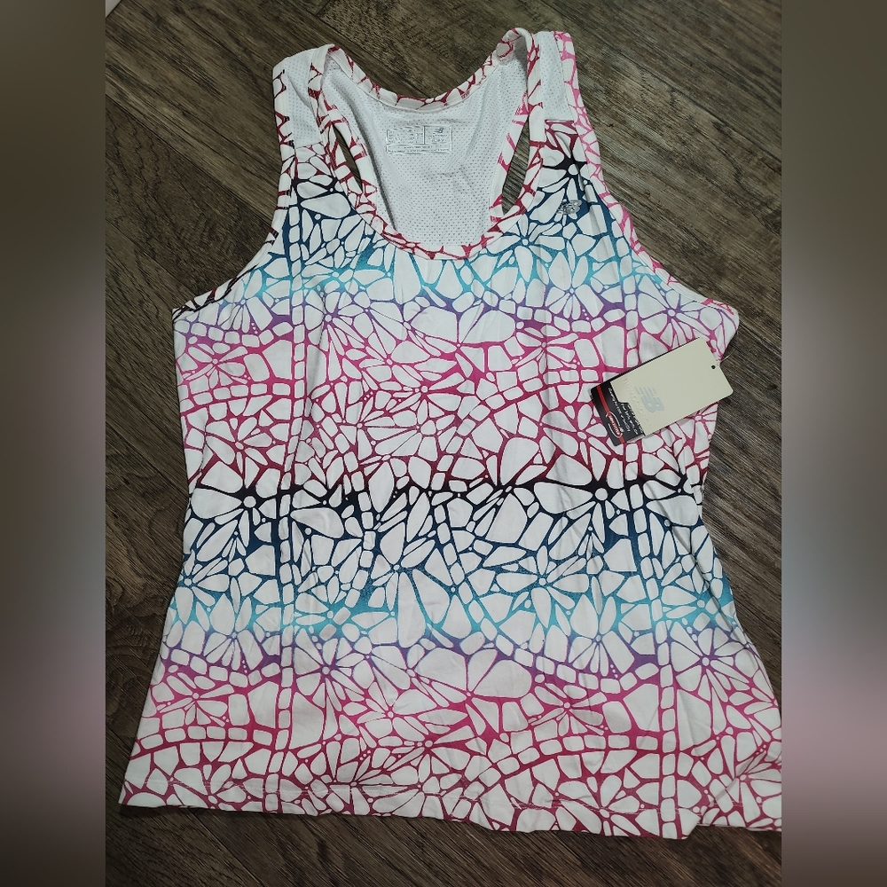 New Balance Semi Formfit Colorful Abstract Women's Tank Top XL New